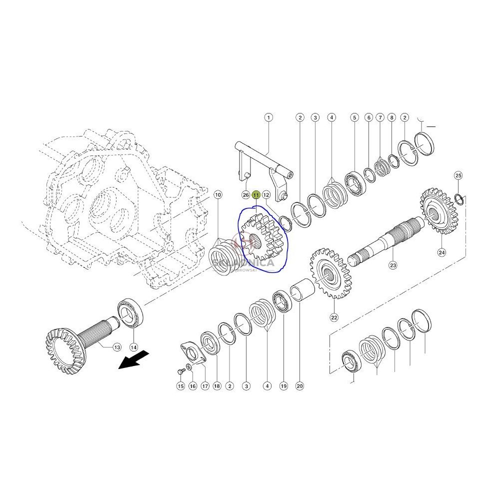 KOŁO ZĘBATE Z-20/Z-18 [SCB105011]