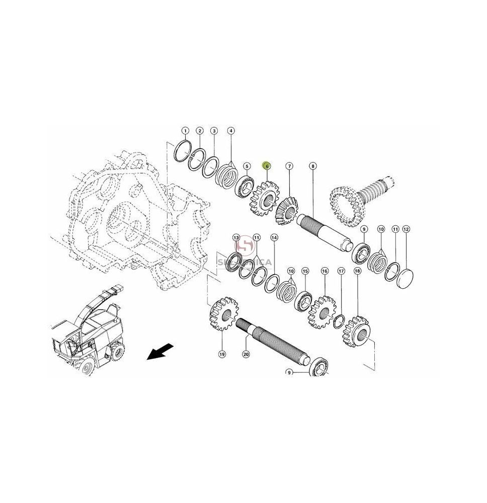KOŁO ZĘBATE Z-18 W-22 45/41  ZAM [SCB106006-MS]