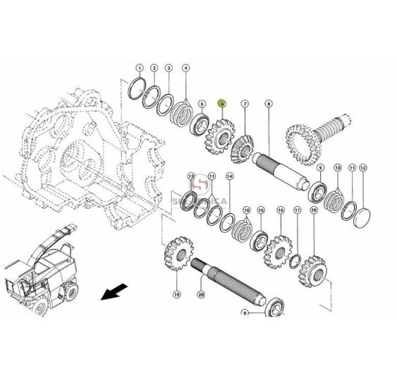 KOŁO ZĘBATE Z-18 W-22 45/41  ZAM [SCB106006-MS]