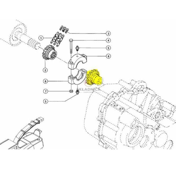 KOŁO ŁAŃCUCH. Z-14  FREZ WEW. Z-16 30/36 [SCB000218-MS]