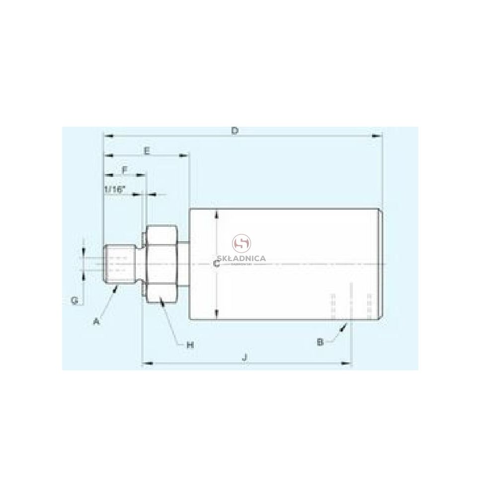KOŃCÓWKA HYD. OBROTOWA KĄTOWA 1/8"NPT - [SNH012]