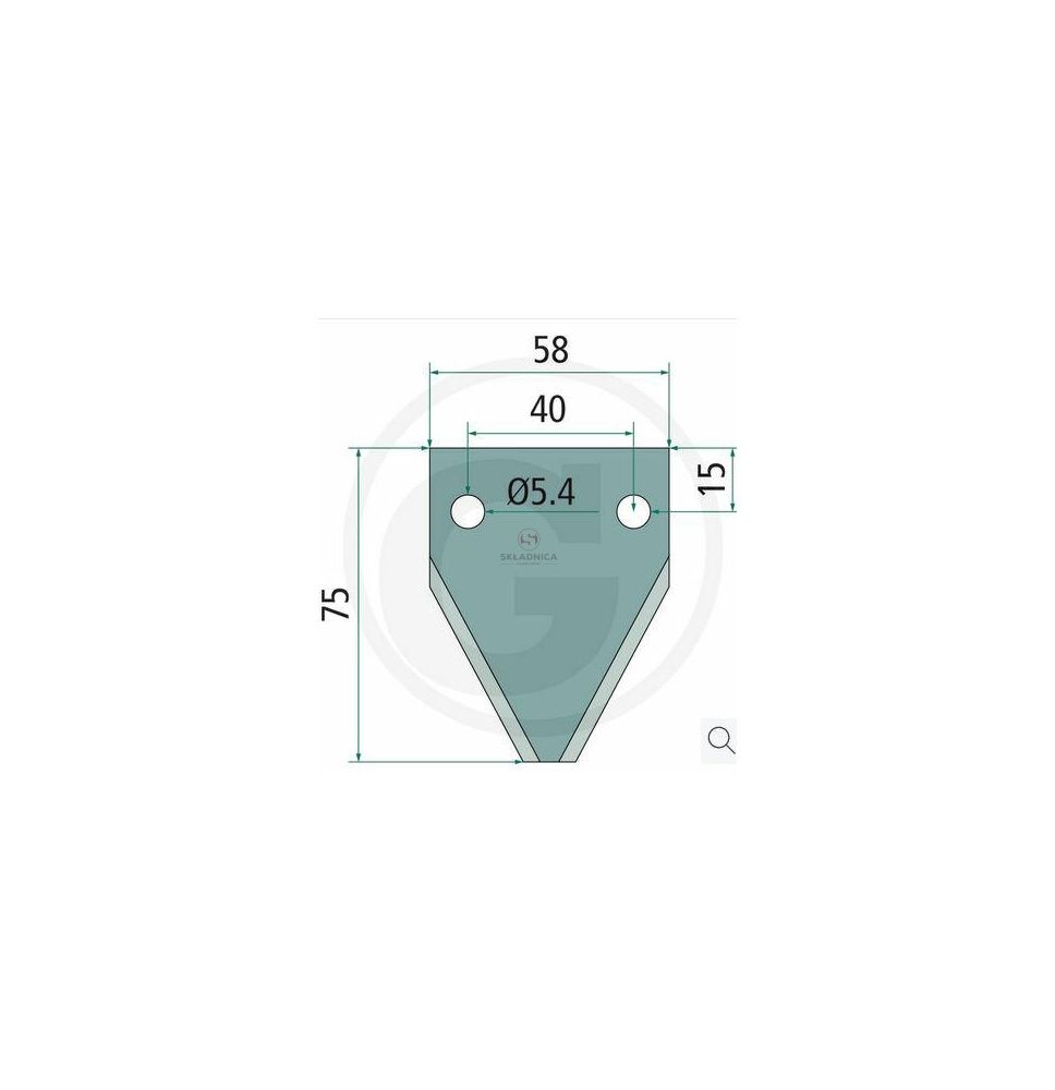 Lame de faucheuse basse 58*75 [KCB008]
