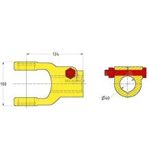 WIDŁAK ( 36,00-88,80 ) FI-40 W-12 ŚRUBA [WWC0856]