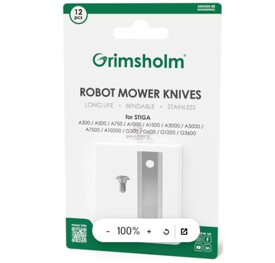 ZESTAW 12 NOŻYKÓW 12 ŚRUB - zamiennik [STG06-9001-ZAM]