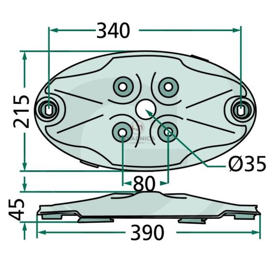 Disque de coupe 340x215 [ZKA612]