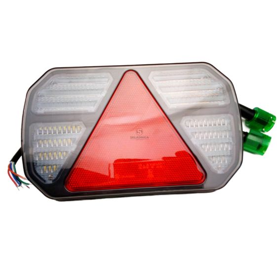 LAMPA TYLNA LED 12-24V Z TRÓJKĄTEM PRAWA [AB12-012]