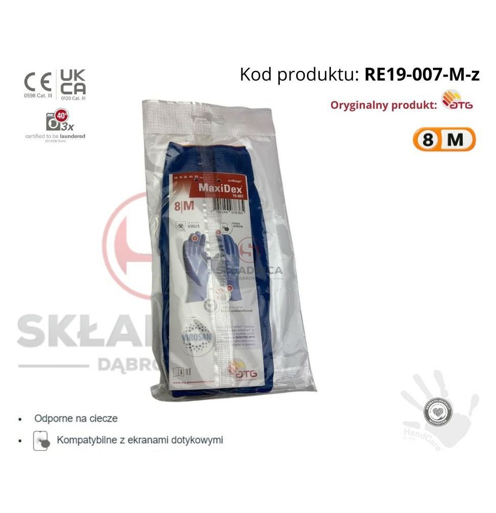 RĘKAWICE ROBOCZE ATG MAXIDEX 19-007 [RE19-007-M-z]