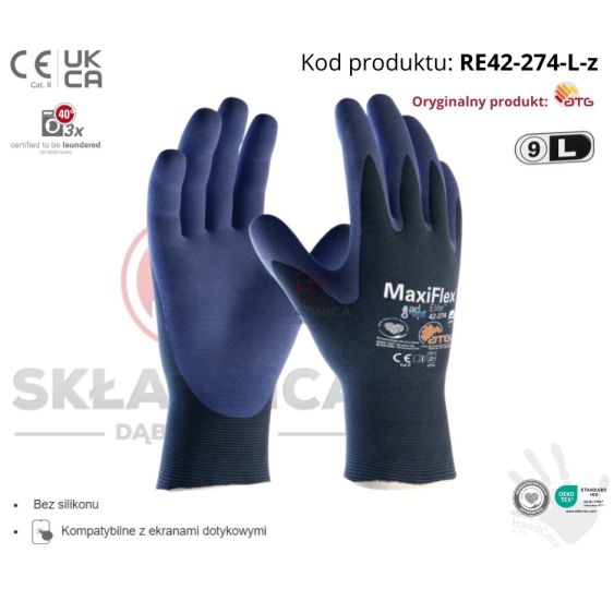 RĘKAWICE ROBOCZE ATG MAXIFLEX ELITE [RE42-274-L-z]
