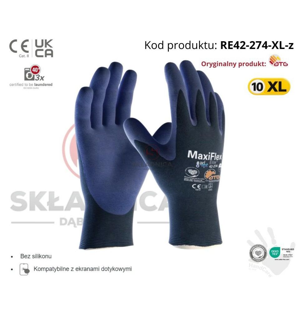 RĘKAWICE ROBOCZE ATG MAXIFLEX ELITE      [RE42-274-XL-z]
