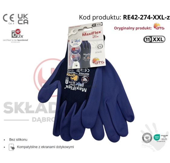 RĘKAWICE ROBOCZE ATG MAXIFLEX ELITE [RE42-274-XXL-z]