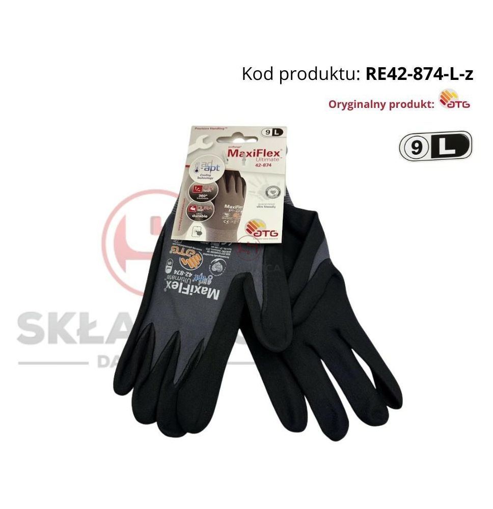 RĘKAWICE ROBOCZE ATG MAXIFLEX ULTIMATE [RE42-874-L-z]