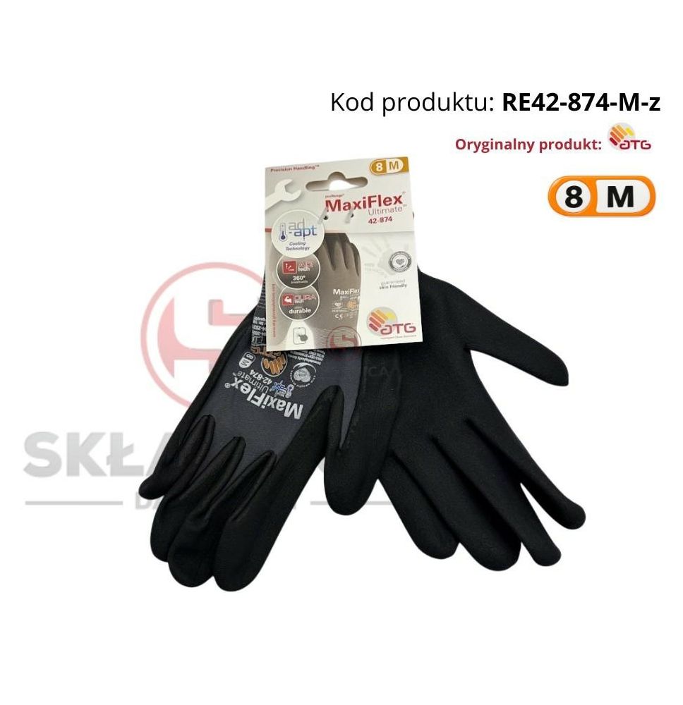 RĘKAWICE ROBOCZE ATG MAXIFLEX ULTIMATE [RE42-874-M-z]