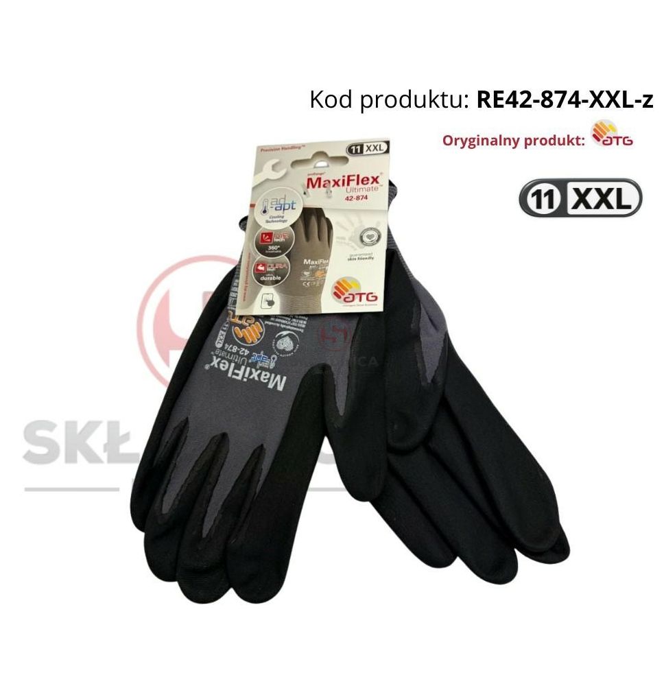 RĘKAWICE ROBOCZE ATG MAXIFLEX ULTIMATE [RE42-874-XXL-z]