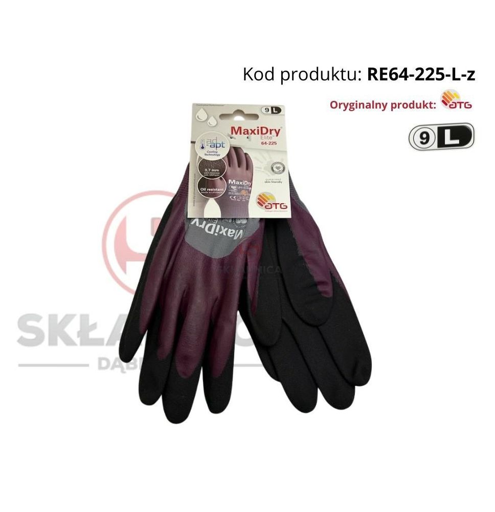 RĘKAWICE ROBOCZE ATG MAXIDRY ELITE       [RE64-225-L-z]