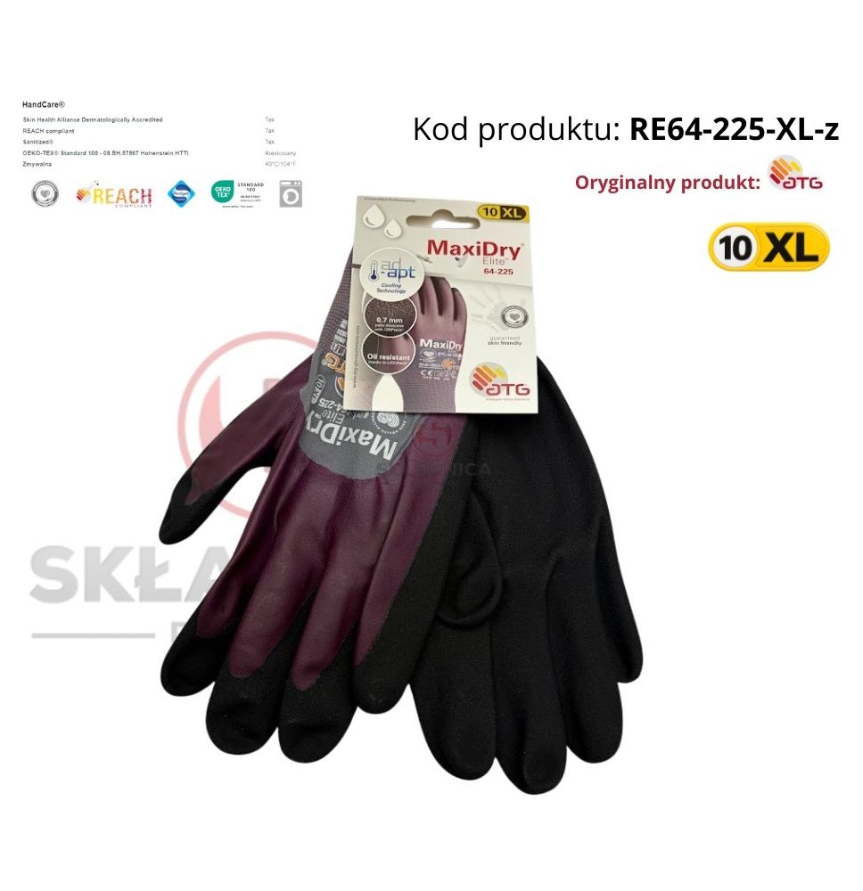 RĘKAWICE ROBOCZE ATG MAXIDRY ELITE [RE64-225-XL-z]