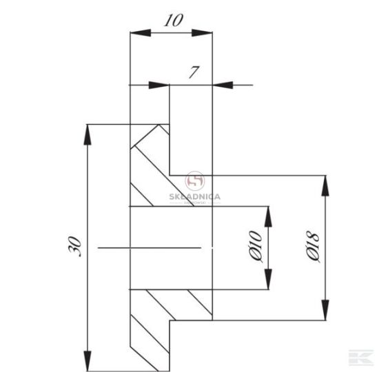 TULEJKA NOŻA FI-18 MM GRUBOŚĆ 4 MM [KCA007]