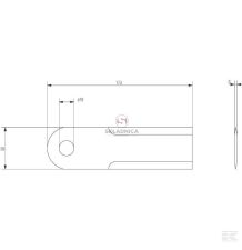 CHOPPER KNIFE 173*50*3 FI-18 SMOOTH [KCA012]