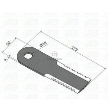 CHOPPER KNIFE 173*50*4 FI-18 [KCA016]
