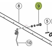 ŚRUBA  M8* 45  ZAMKOWA  (PN 82406/ DIN [KCL010046-A]