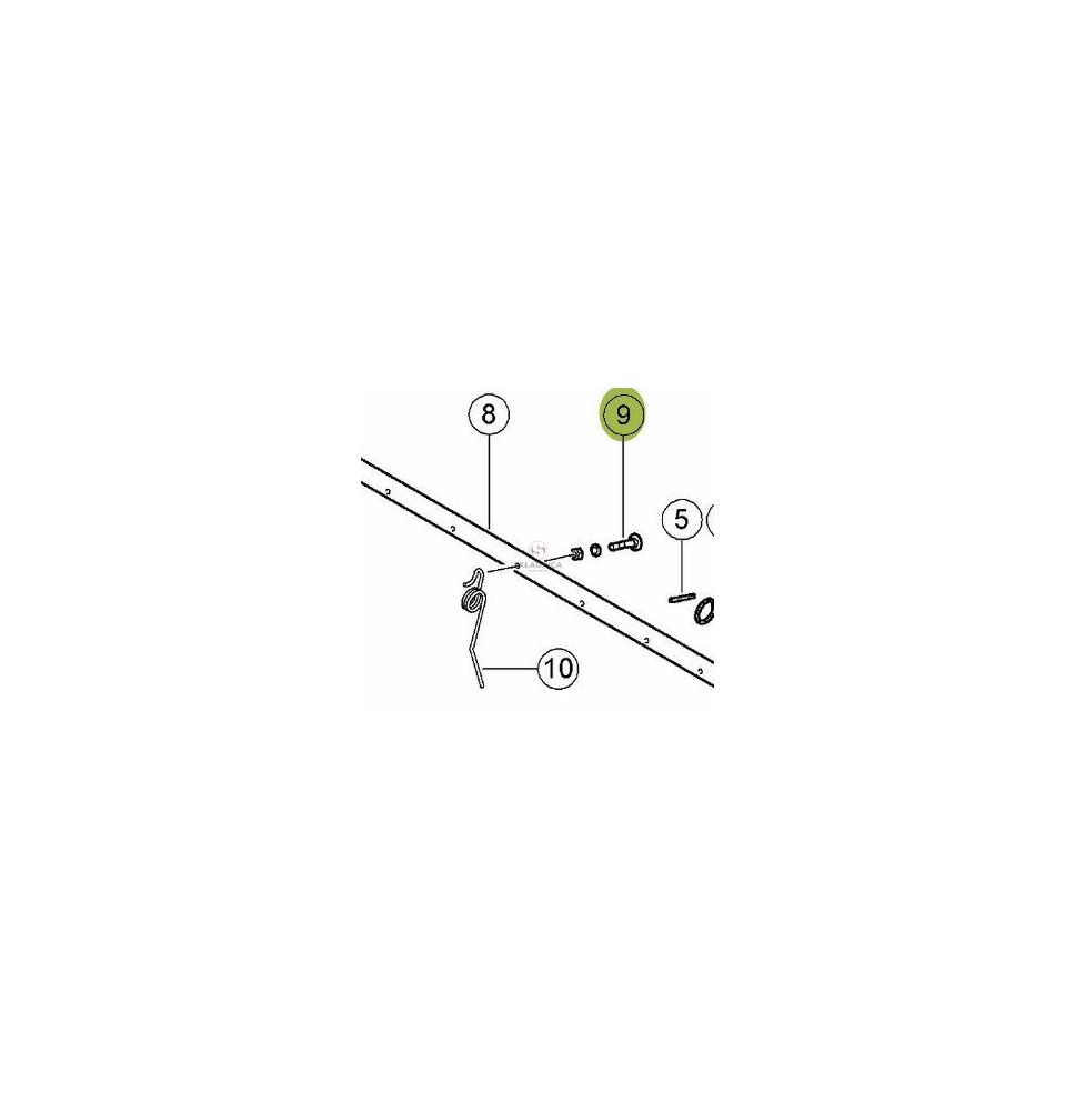 ŚRUBA  M8* 45  ZAMKOWA  (PN 82406/ DIN [KCL010046-A]