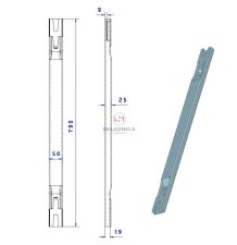LISTWA WSUWANA PROFIL 3X25X50 L-790 [RO951]