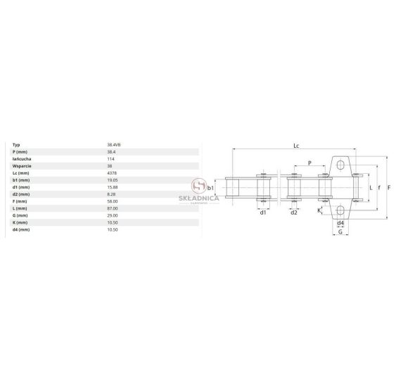 ŁAŃCUCH  DONGHUA 520902 [ŁGG015-D-114]