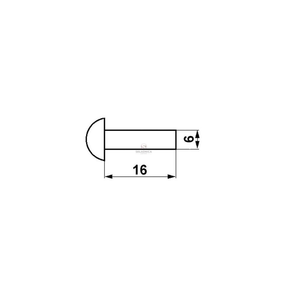 NIT STALOWY  6*16  PN82952     ŁEB [NI616-1]