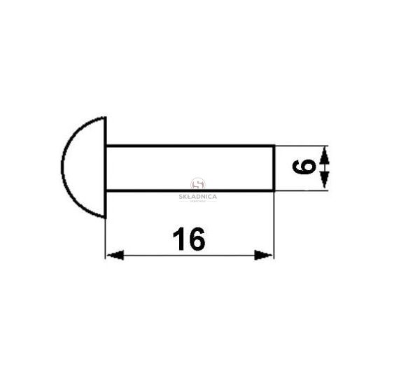 NIT STALOWY  6*16  PN82952     ŁEB [NI616-1]