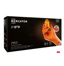 RĘKAWICZKI NITRYLOWE POMARAŃCZOWE L [RE015-POM]