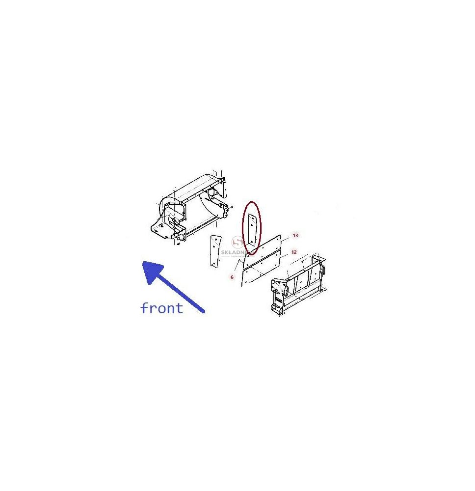 BLACHA WENTYLATOR BOCZNA PRAWA [SCF140004-P]