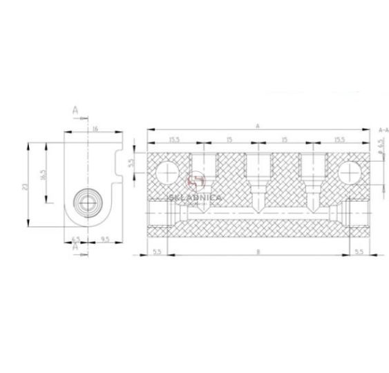 BLOK DŁAWIKA  3 x G 5/16 UNF [SMC03-0103]