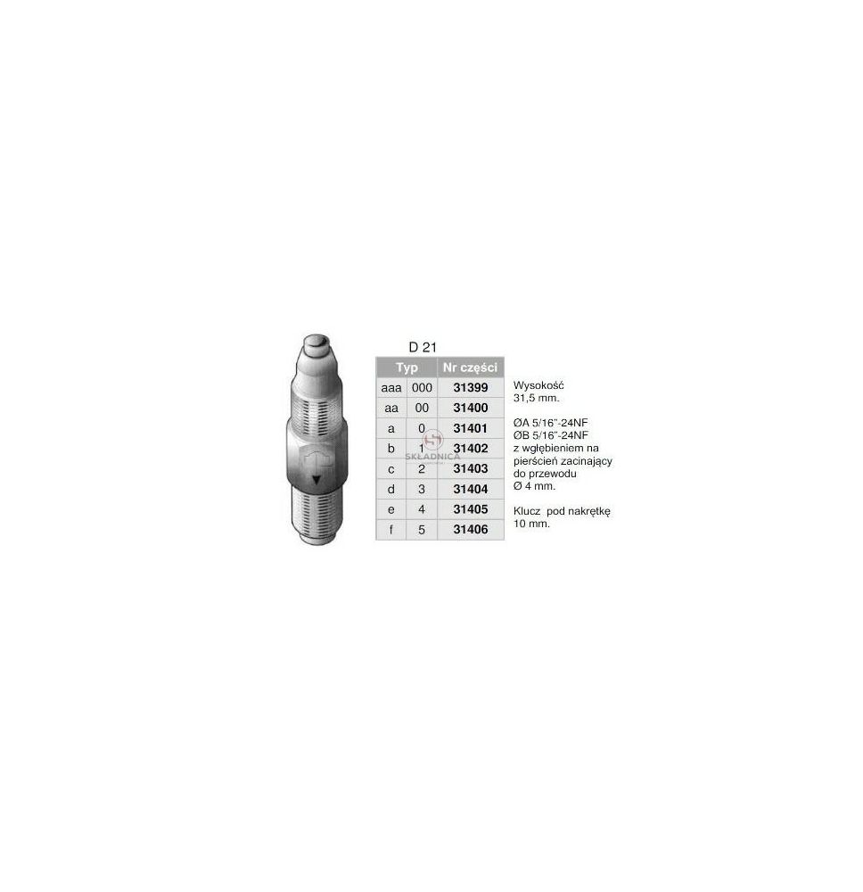 LL04 DŁAWIK UNF 5/16" C  TYP D21 [SMC03-0204-c]