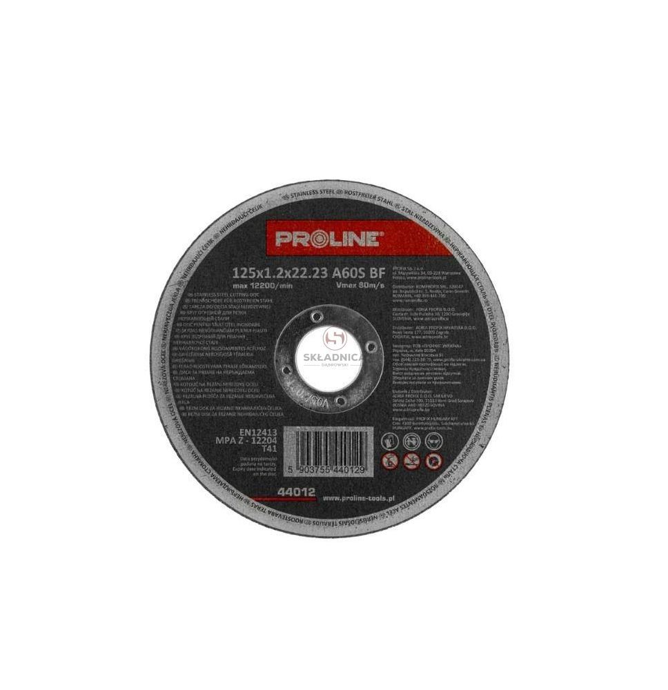 ŚCIERNICA KWAS  METAL 125*1,2*22 PROLINE [YP12516]