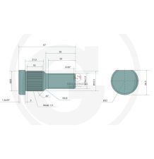 Radschraube M18x1.5 P L-60 [PC113-A]