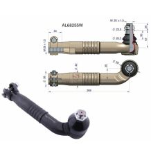 Cardan à rotule 24/26 L-240 M28*1,5 W [CJB009]