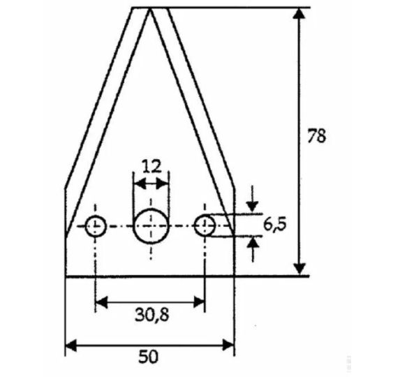 NÓŻ DO PASZOWOZU  80*50*3 STRAUTMANN - [DPN010]