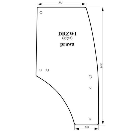 SZYBA DRZWI PRAWA   JD  SERIA 5000 - [CJK111]