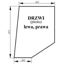 SZYBA DRZWI PRAWA / LEWA - [CCK116]