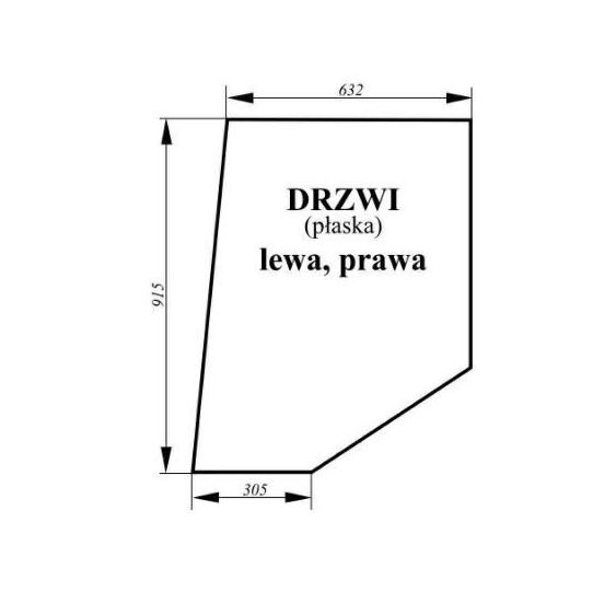 SZYBA DRZWI PRAWA / LEWA - [CCK116]