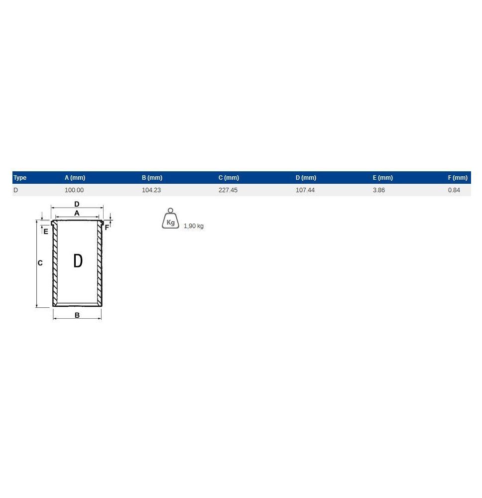 TULEJA CYLINDRA 100.00 D    1004-40 GREE - [CXP068]