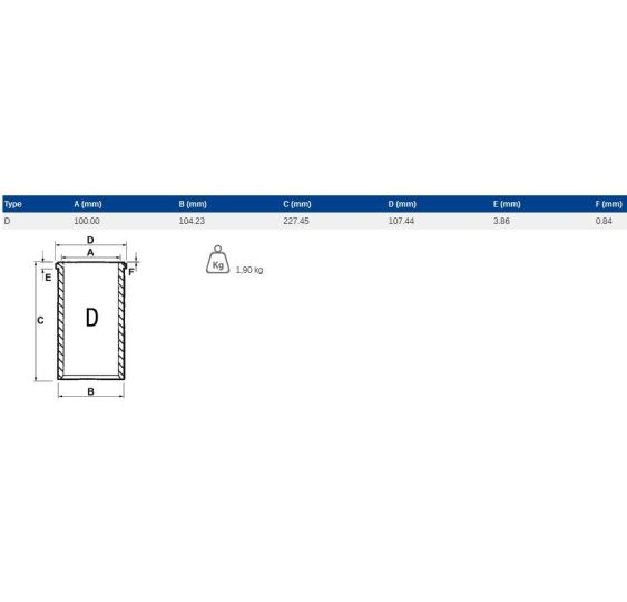 TULEJA CYLINDRA 100.00 D    1004-40 GREE - [CXP068]