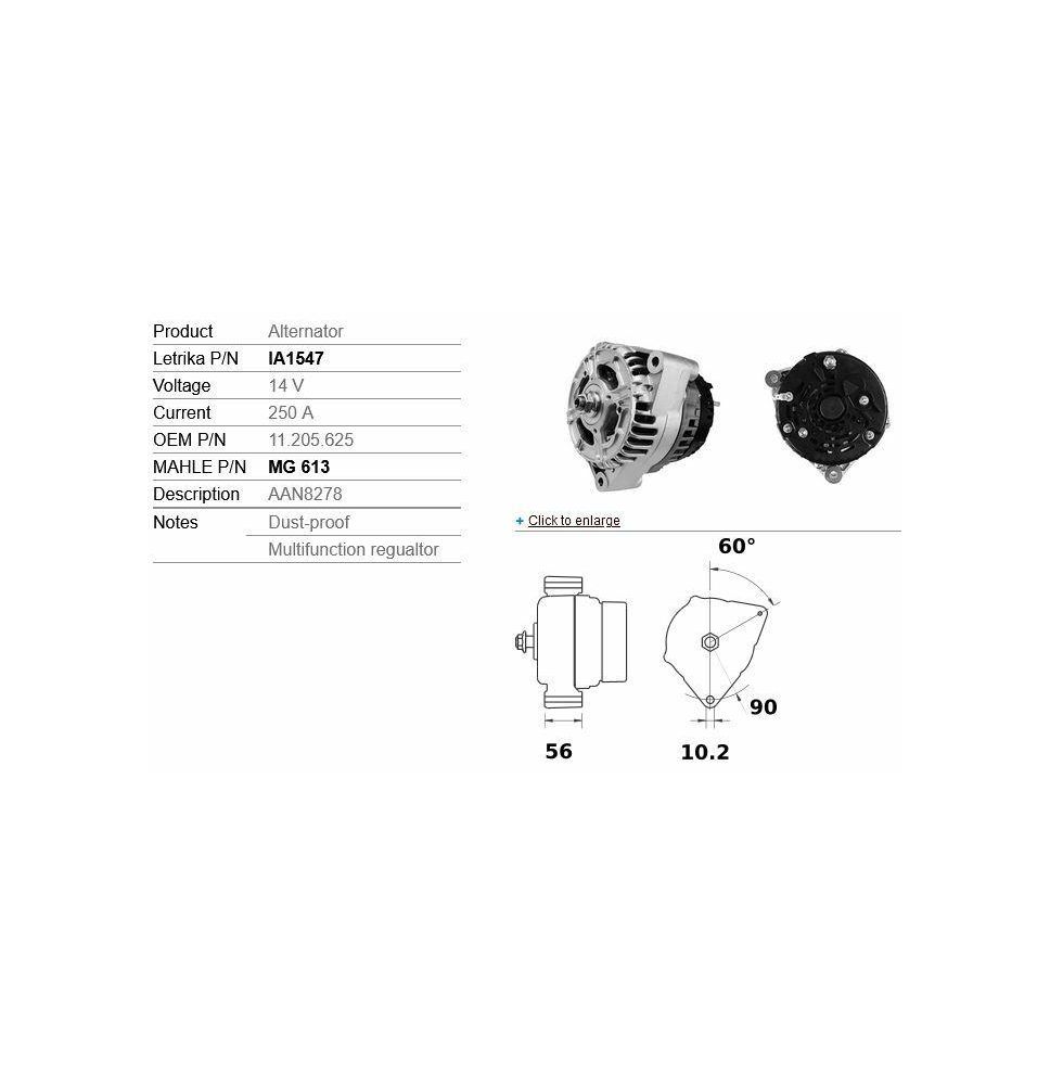 ALTERNATOR 2-OTW  14V 200A B-56          - [CJS712-I]