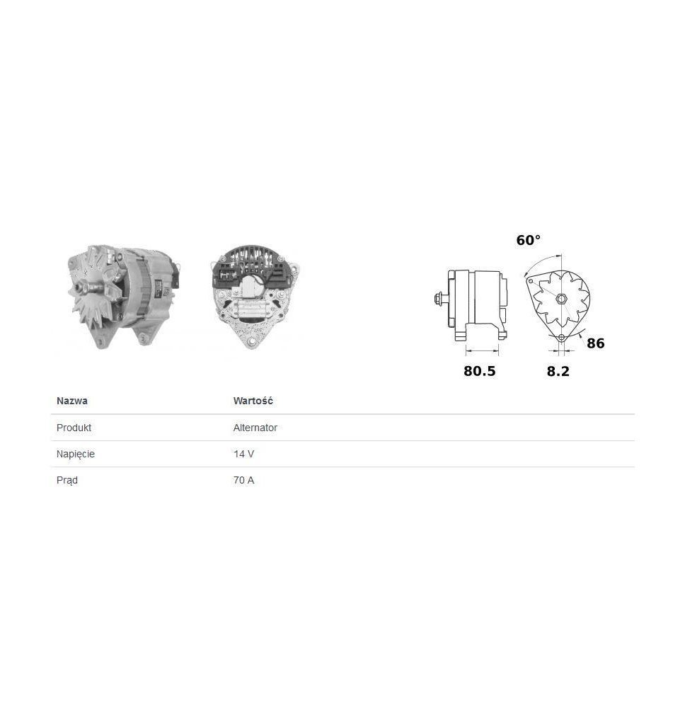 ALTERNATOR 14V 70 A - [CXP680-KR]