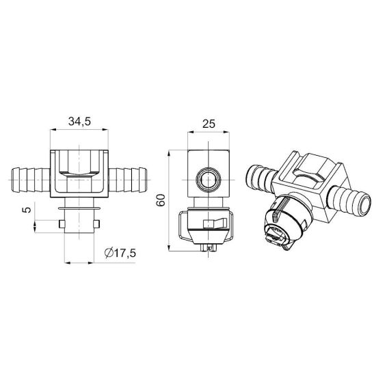 KORPUS ROZPYLACZA 0-100/07/P - [OPL03-0504]