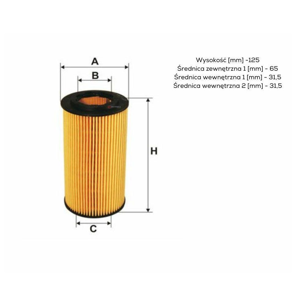 WKŁAD FILTRA OLEJU   L-120*65 - [FI2124]