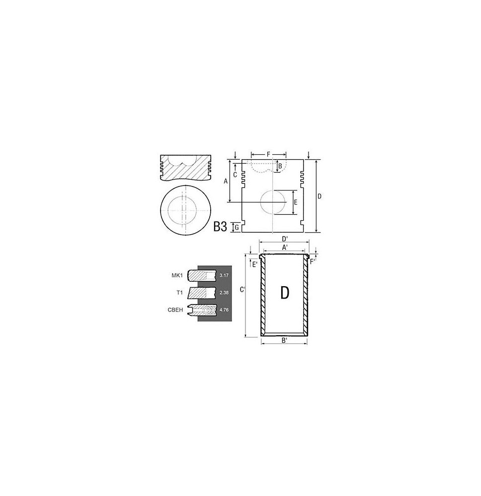 ZESTAW NAPRAWCZY  PERKINS  AT6.354.4 - [CXP009]