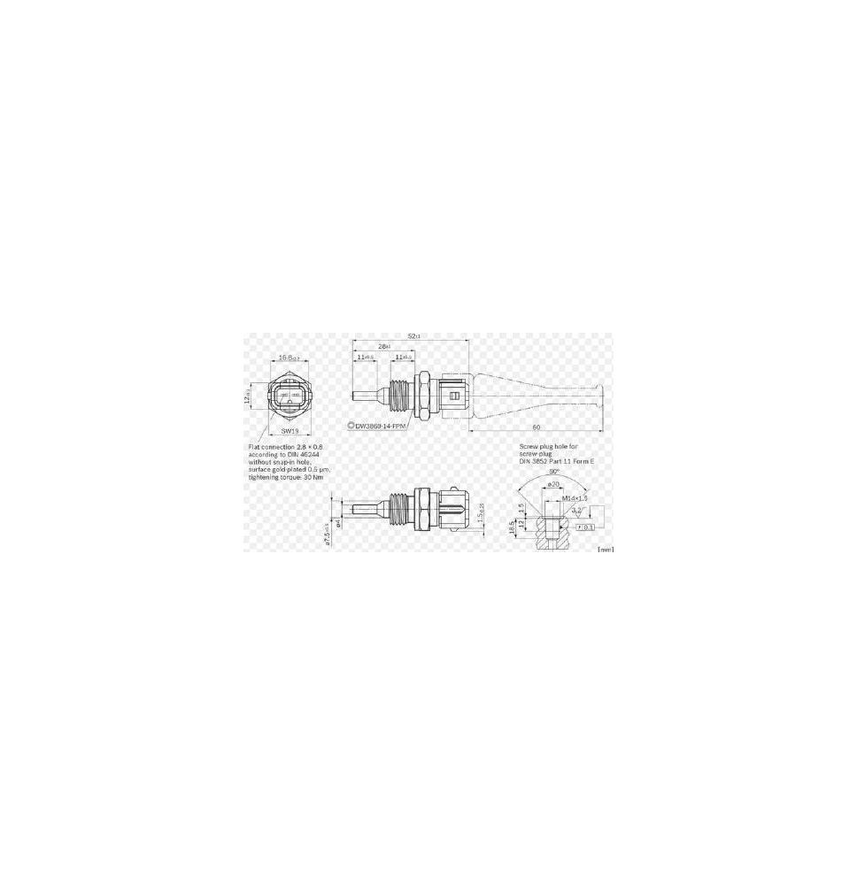 CZUJNIK TEMP. WODY M14x1.5 2-PINY - [CXP626]