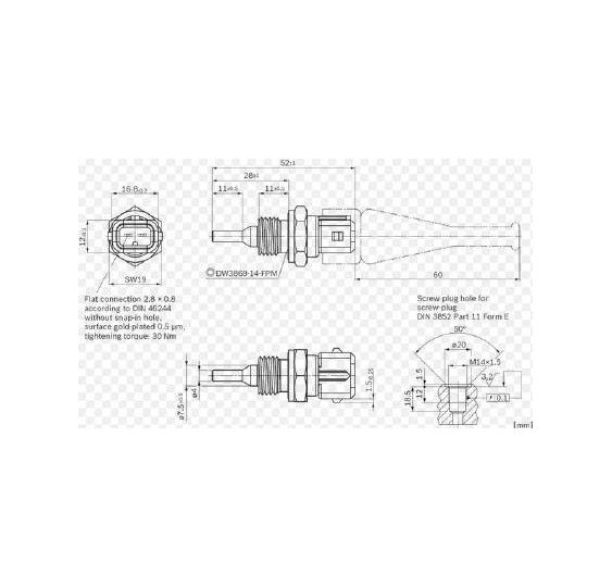 CZUJNIK TEMP. WODY M14x1.5 2-PINY - [CXP626]