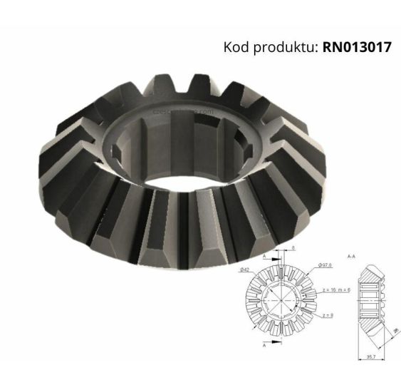 KOŁO PRZEKŁADNI  Z-16  PROSTE - [RN013017]