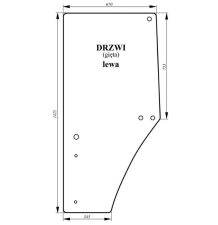 SZYBA DRZWI LEWA      JD  SERIA 6000 - [CJK101]